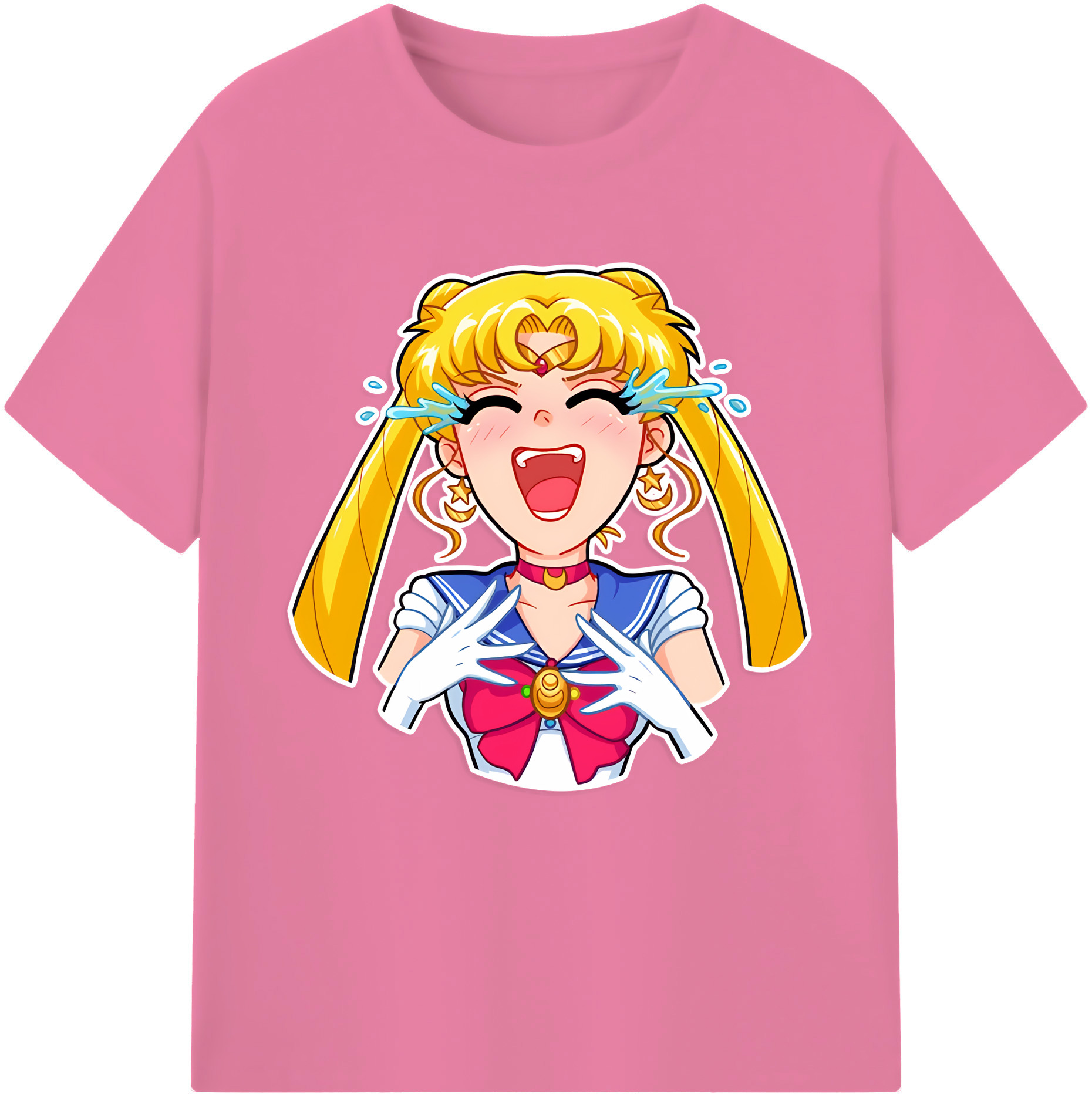 （画像用） 美少女戦士セーラームーン 月野 うさぎ つきの うさぎ Sailor Moon Tsukino Usagi 綿100％半袖Tシャツ（フロントプリント）